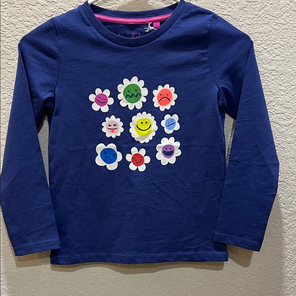 NWT long sleeve Boden flower decal top size 7-8 - Picture 2 of 7